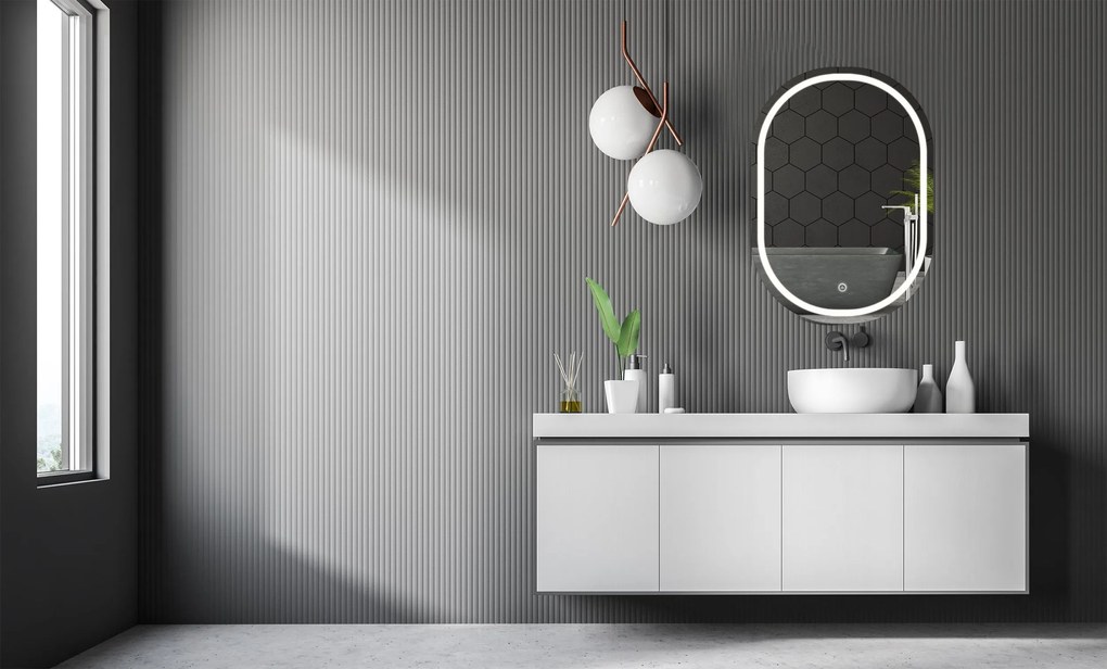 Tutumi Tutumi, LED oválne zrkadlo 80x60cm P10408 DDJ, HOM-02835