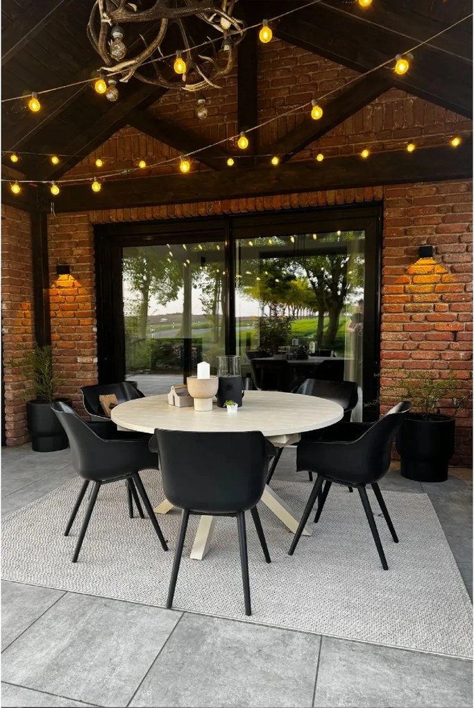 Kvetináč LIVELLO, sklolaminát, výška 50 cm, čierny