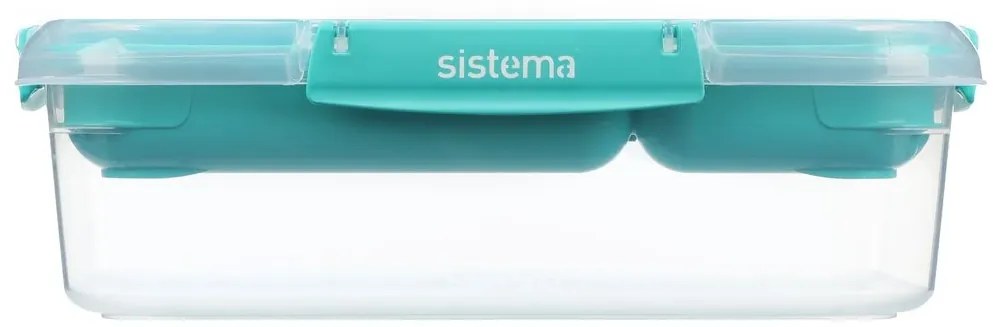 SISTEMA Súprava 4 krabičiek 2v1 na obed SISTEMA, 2x2,2l + 2x1l, modrá a zelená