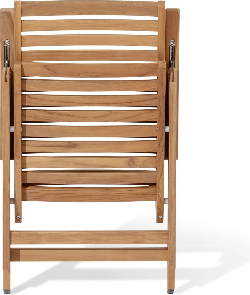 Stolička z tíkového dreva s vysokým nastaviteľným operadlom