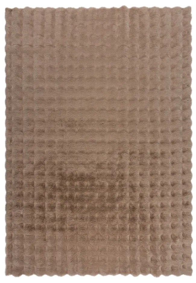 Hnedá syntetická kožušina 160x230 cm Waffle Faux Fur – Flair Rugs