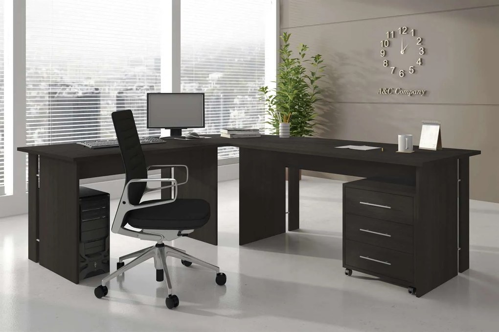 Rohový písací stôl RON wenge