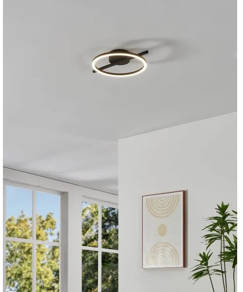 Eglo 901113 - LED Stmievateľné stropné svietidlo AMANDOLO LED/17W/230V čierna + DO