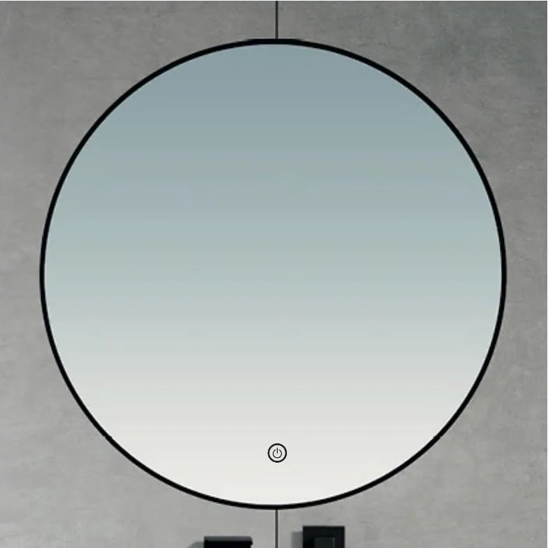 Brilagi-LED Kúpeľňové zrkadlo NOVARA LED/19W/230V 60 cm čierne IP44 CRI 90 stmievateľné + CCT