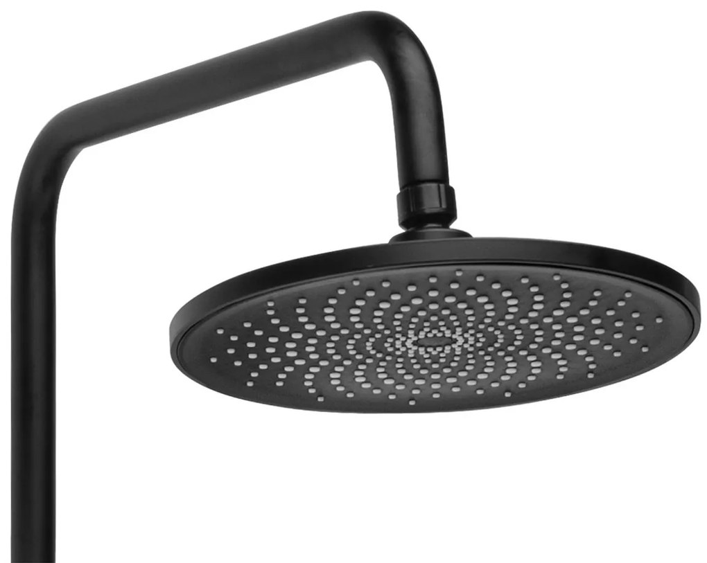 Rea Foss, sprchový set s ručnou a hlavovou sprchou, čierna matná, REA-P5645