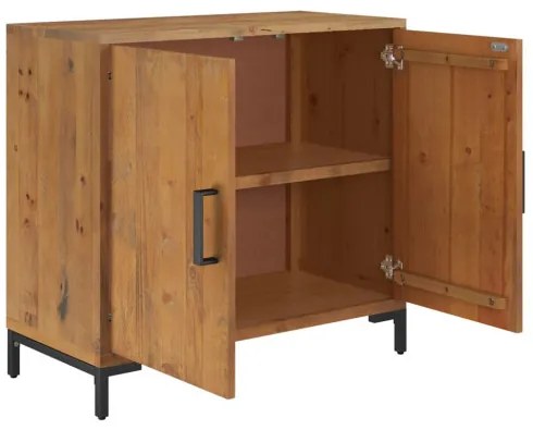 vidaXL Komoda hnedá 75x35x70 cm masívna recyklovaná borovica-