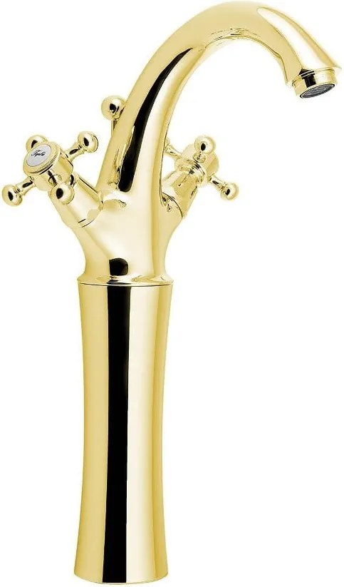 Stojančeková umývadlová batéria v zlatej farbe Antea – Sapho