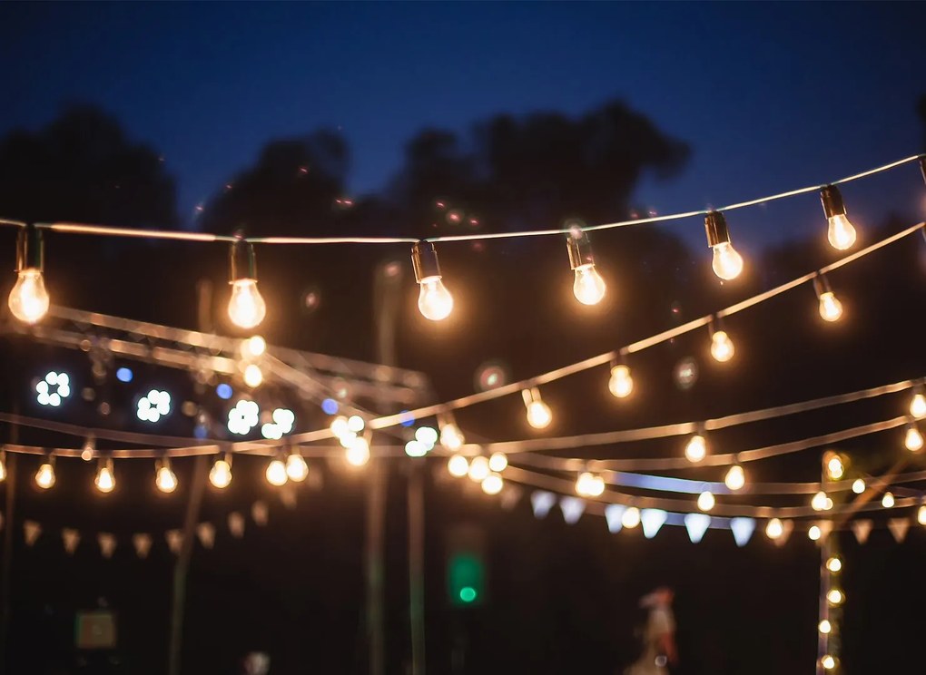 Ecolamp LED svetelná reťaz, 17m, (bez žiaroviek), háčik, b