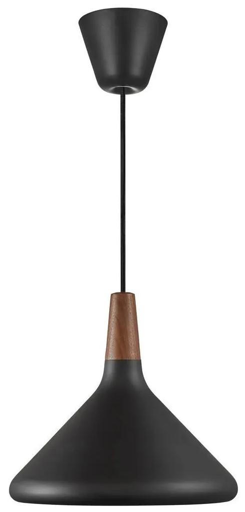 NORDLUX NORI Škandinávske závesné svetlo, 1xE27, 40W, 27cm, čierna
