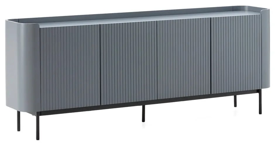 Sivomodrá komoda 200x80x40 cm Willa – MOME