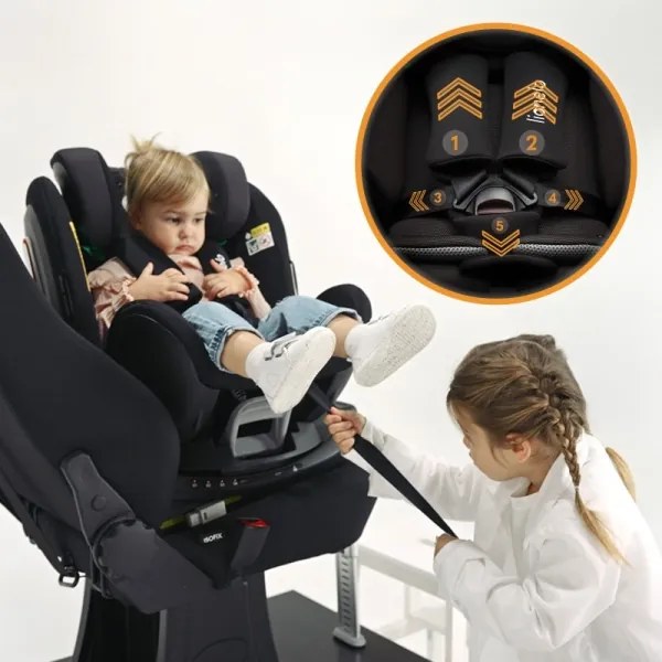 Lionelo - Otočná autosedačka s bázou ANTOON PLUS i-Size 40-105 cm Black Onyx