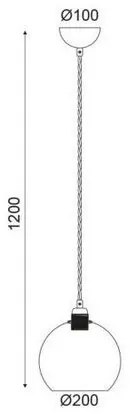 ACA DECOR Závesné svietidlo PYTHIA max. 40W/E27/230V/IP20, priemer 20 cm, mentolová