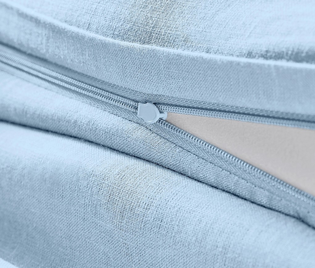 Ľanová posteľná bielizeň, svetlomodrá, štandardná veľkosť