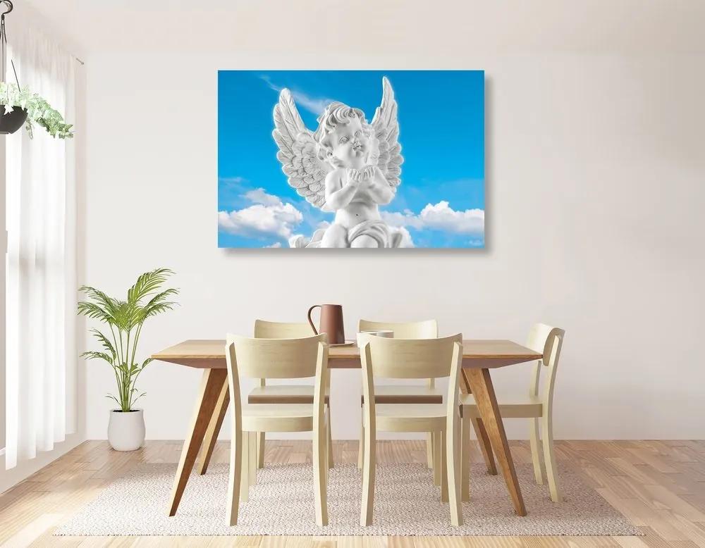 Obraz starostlivý anjelik na nebi - 60x40
