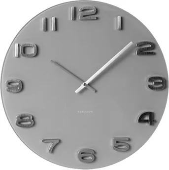 Karlsson Nástenné hodiny - Karlsson Vintage Grey Round, OE 35 cm