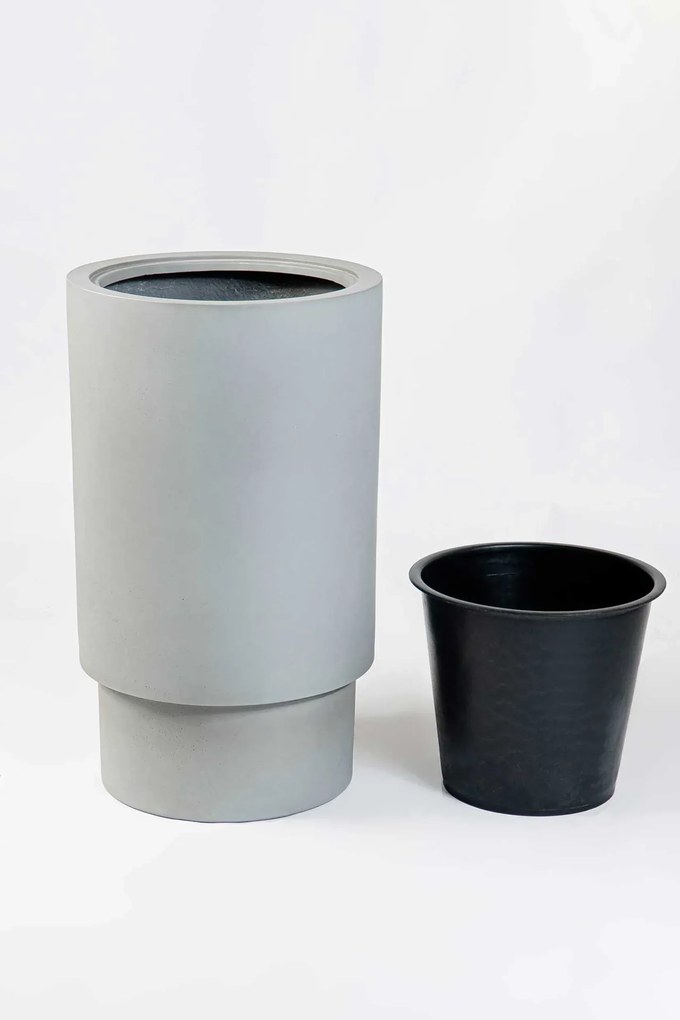 Kvetináč ESCADA, sklolaminát, výška 60 cm, beton design