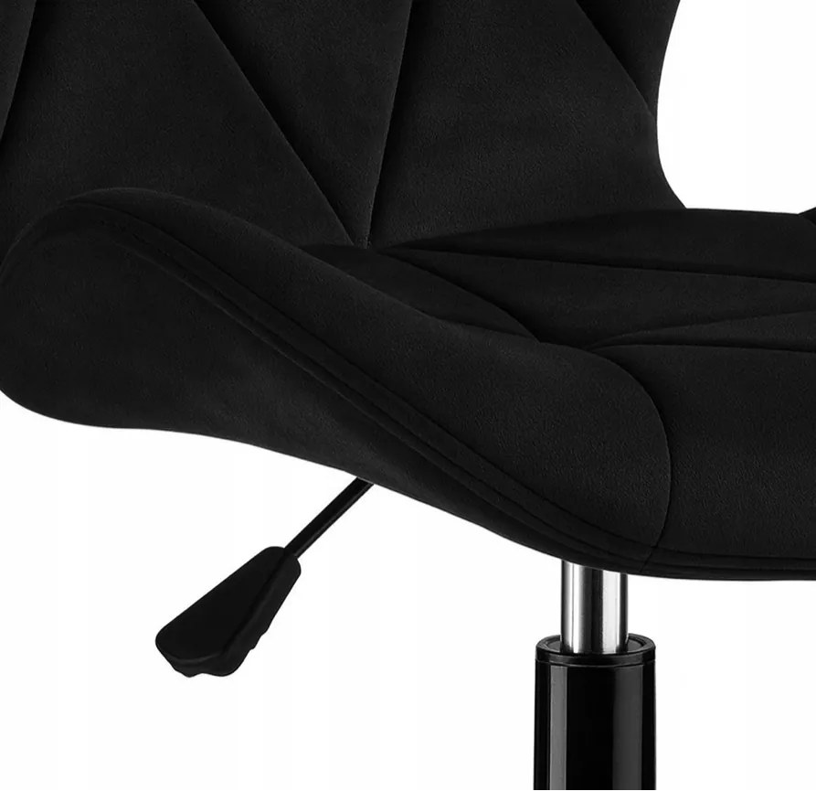 Ergonomická kancelárska otočná stolička – zamat čierna