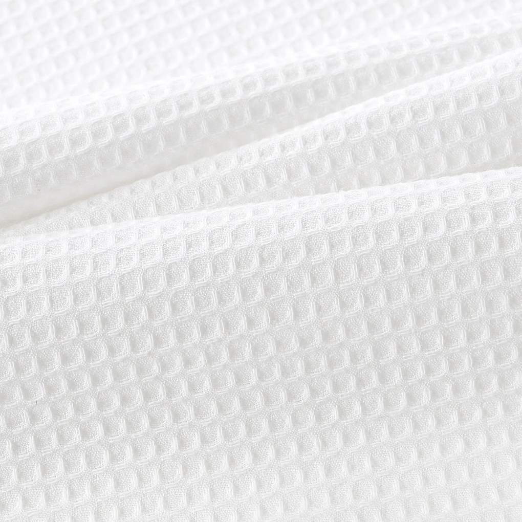 Goldea vianočná kuchynská vaflová utierka s výšivkou - adventný veniec na bielom 50 x 70 cm