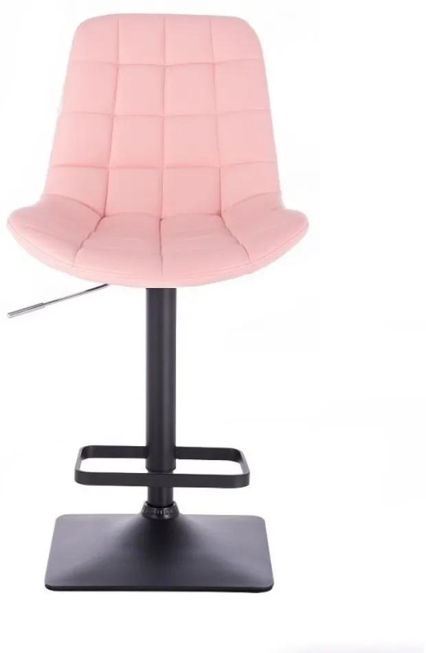 LuxuryForm Barová stolička PARIS na čierne podstave - ružová