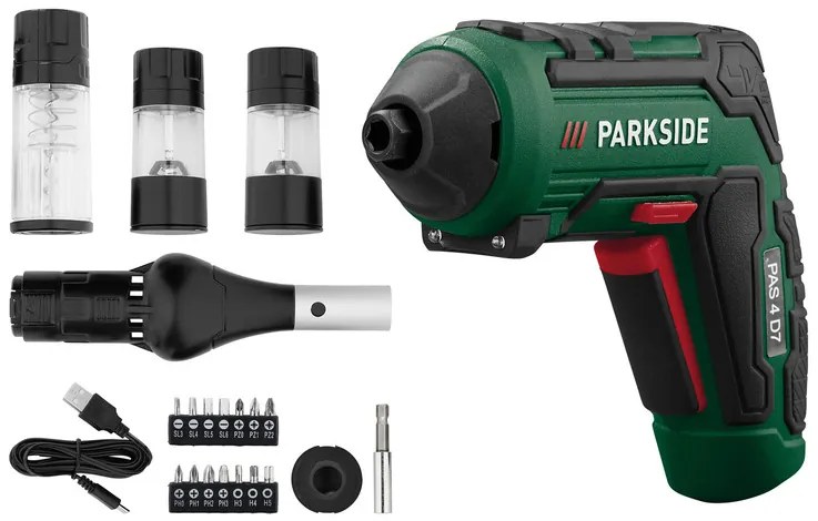 Parkside®  Aku skrutkovač s príslušenstvom na grilovanie PAS 4 D7  (100377753)