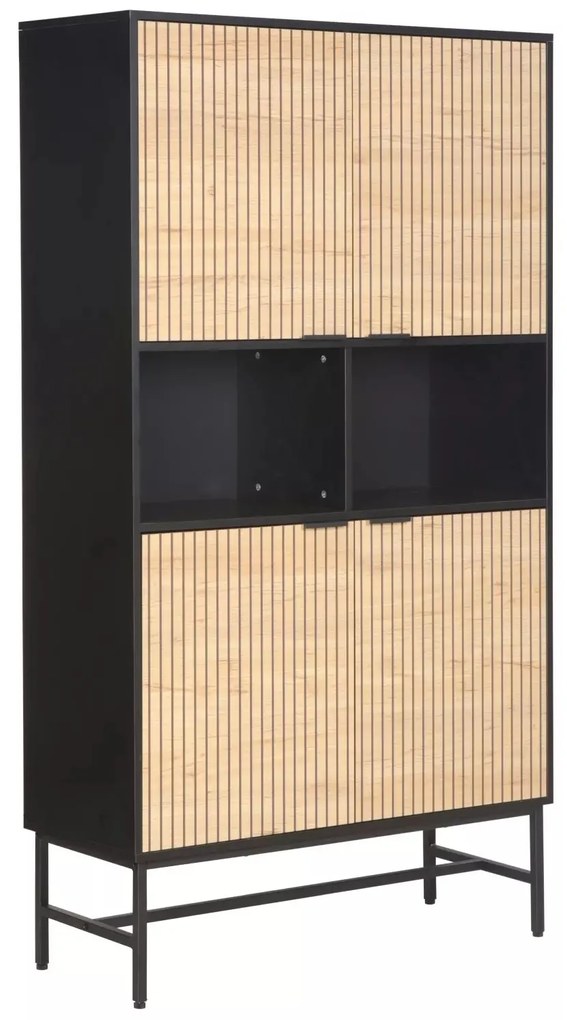 Vitrína Mago přírodní dub/černá mat