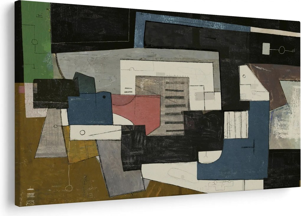 Obraz - Abstrakcia, kubizmus (90x60 cm)