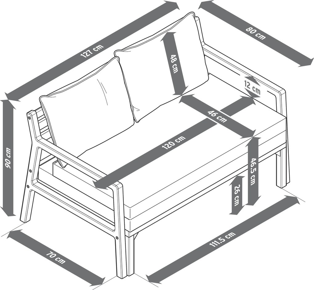 Rozťahovacia záhradná pohovka