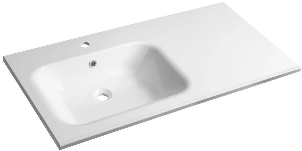 Sapho Sapho, ARECA umývadlo 110x50cm, liaty mramor, ľavé, biela, AC101L