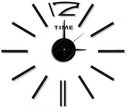 Nalepovacie nástenné hodiny MPM 3510/Time bk – Čierne (50 cm)