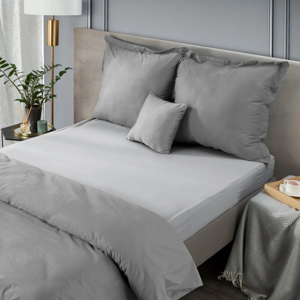 JERSEY PRESTIERADLO 220X240 CM, VÝŠKA 30 CM SIVÉ