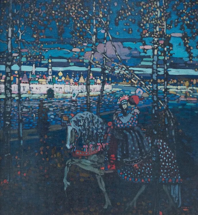 Obrazová reprodukcia Riding couple (1906), Wassily Kandinsky