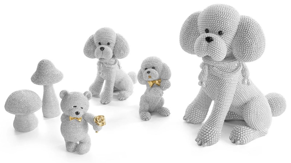 DEKORAČNÁ SOŠKA ELDO 8X8X14 CM STRIEBORNÁ