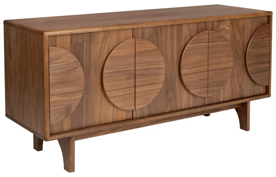 Hnedá nízka komoda v dekore orecha 120x58 cm Groove – Zuiver