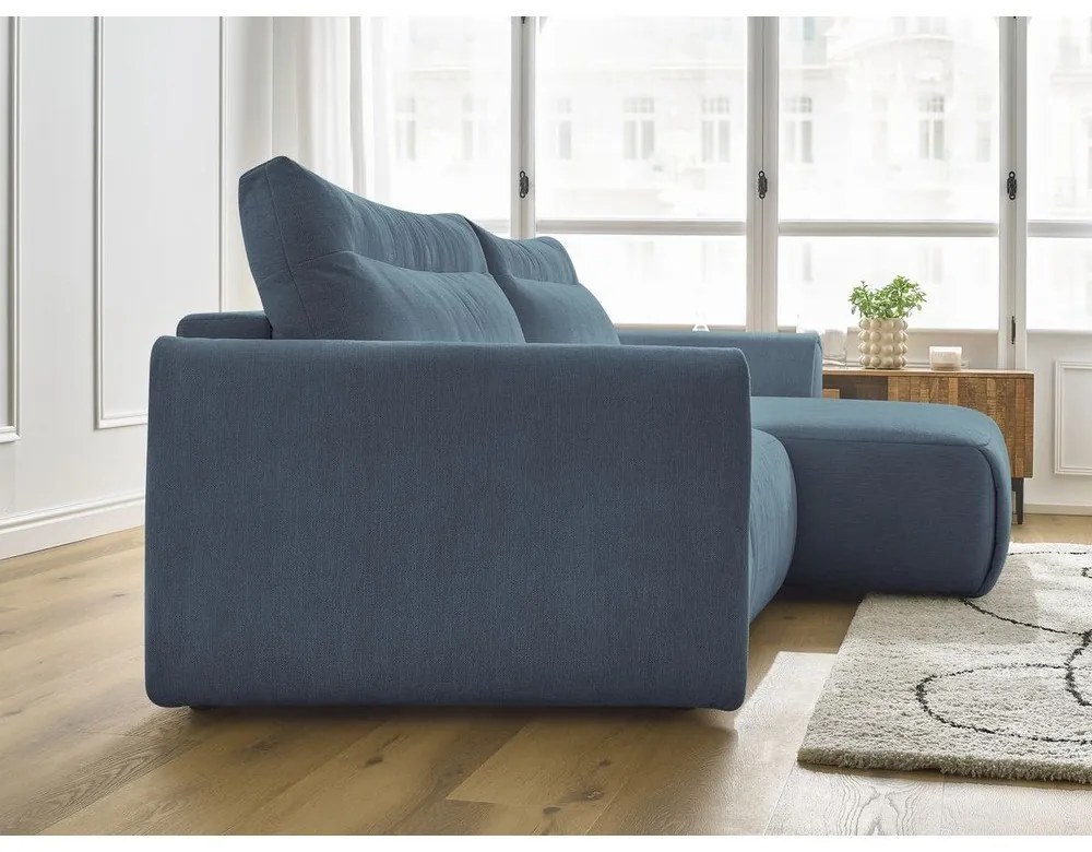 Modrá rohová pohovka Aden – Bobochic Paris