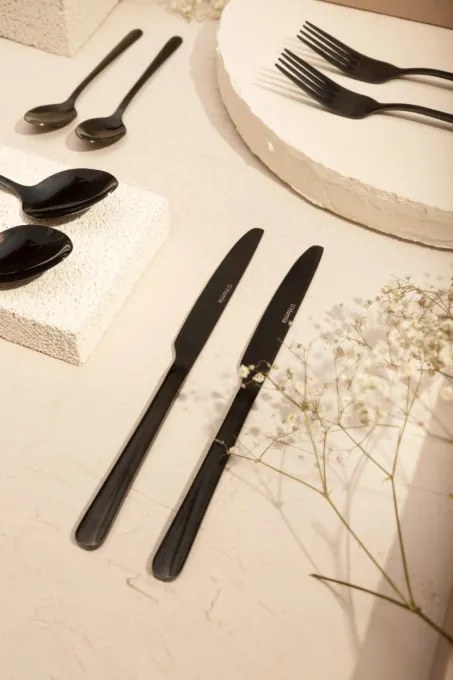 Súprava príborov B2LUGANO čierna 24 ks 854274