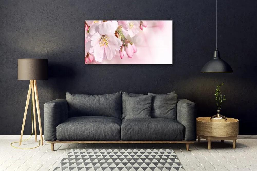 Obraz na skle Kvety 100x50 cm