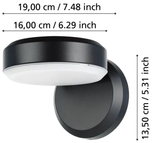 Eglo 900673 - LED Vonkajšie nástenné svietidlo FORNACI LED/10,8/230V IP54