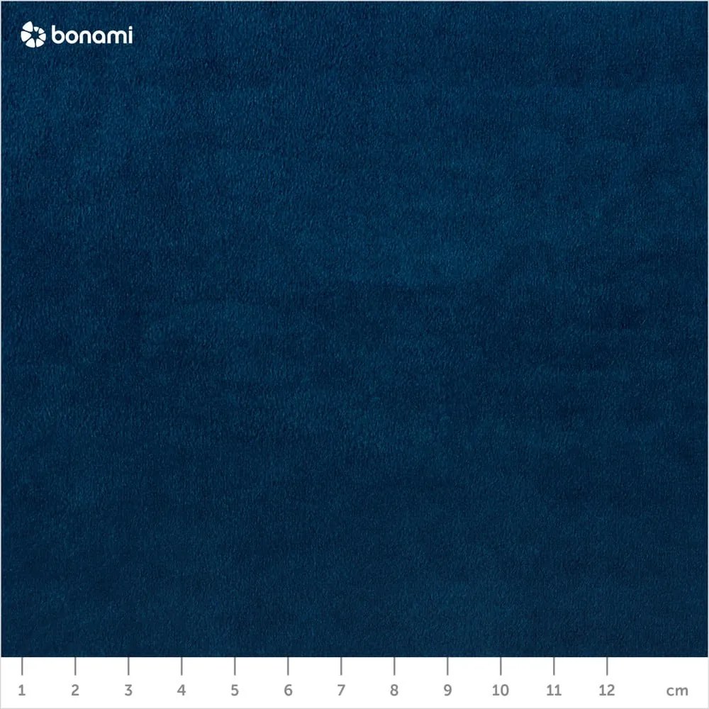 Tmavomodrá zamatová čalúnená dvojlôžková posteľ s úložným priestorom s roštom 160x200 cm Brody – Mazzini Beds