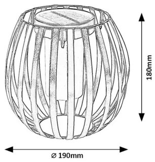 Rabalux 77167 - LED solárne svietidlo SAVOCA LED/1W/1,2V 300mAh IP44
