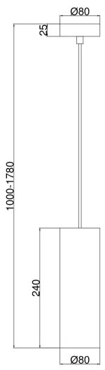 Maytoni P011PL-01G - Luster na lanku GIOIA 1xE14/40W/230V zlatá