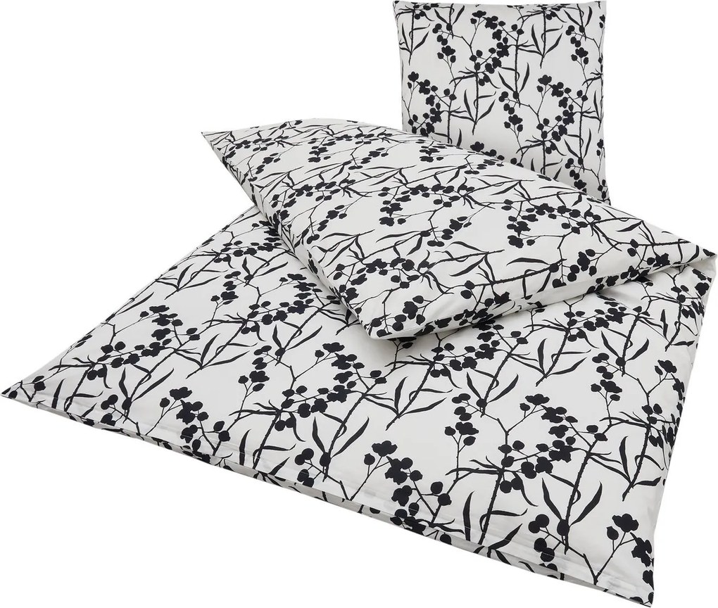 Obliečky z Renforcé bavlny BERRIES bielo-čierne Rozmer obliečky: 80 x 80 cm | 135 x 200 cm