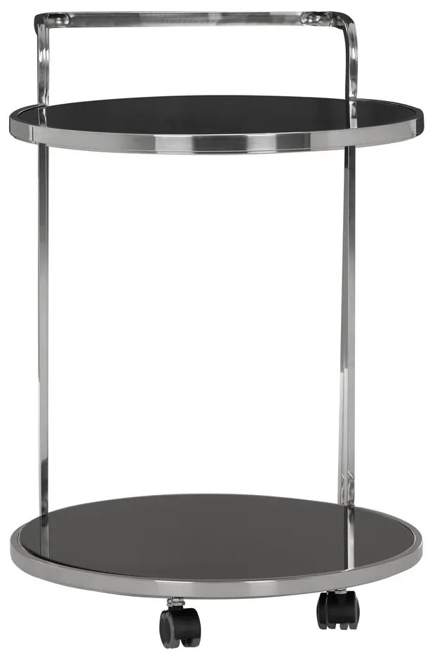 Servírovací stolík na kolieskach so sklenenou doskou ø 50 cm Ackley – Premier Housewares