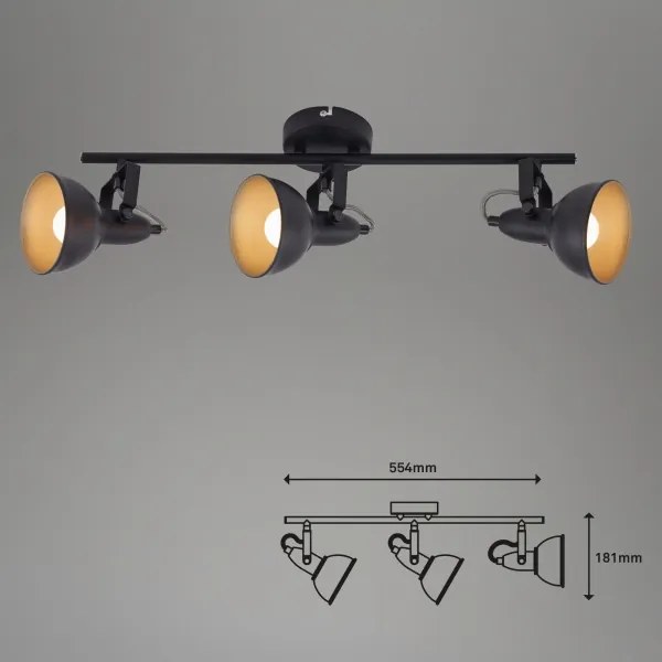 Bodové svietidlo 3xE14/40W/230V čierne