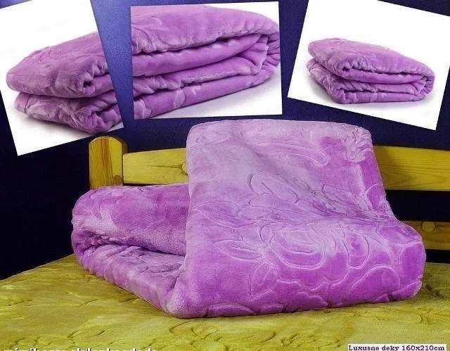 DomTextilu Luxusné deky z akrylu 160 x 210cm fialová č.20 2021-3932 Fialová