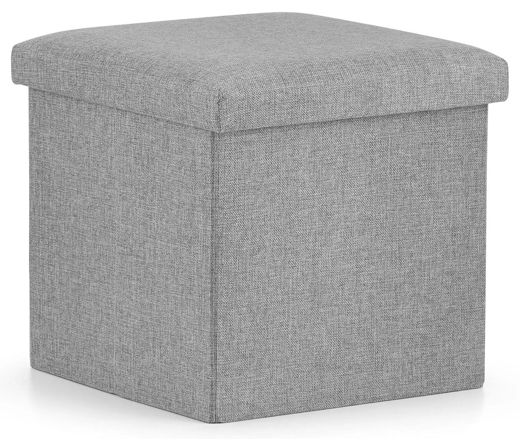 Sivý skladací taburet FURELA L 38 x 38 x 38 cm