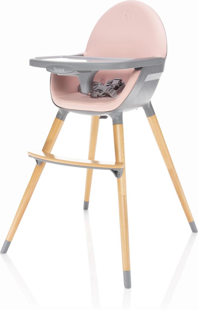 BA Jedálenská stolička Zopa Farba: Blush Pink/Grey