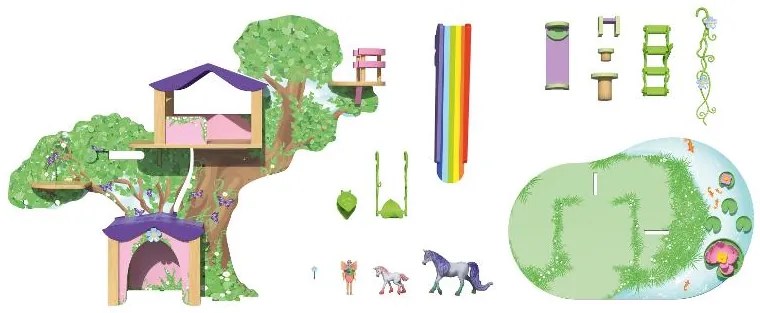 Playtive Drevený zvierací svet (strom pre lesné víly) (100380938)