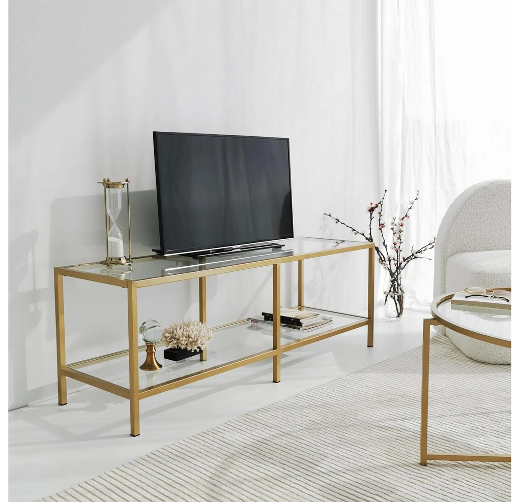 TV stolík Sibade 1 (zlatá) . Akcia -20%. Vlastná spoľahlivá doprava až k Vám domov. 1095507