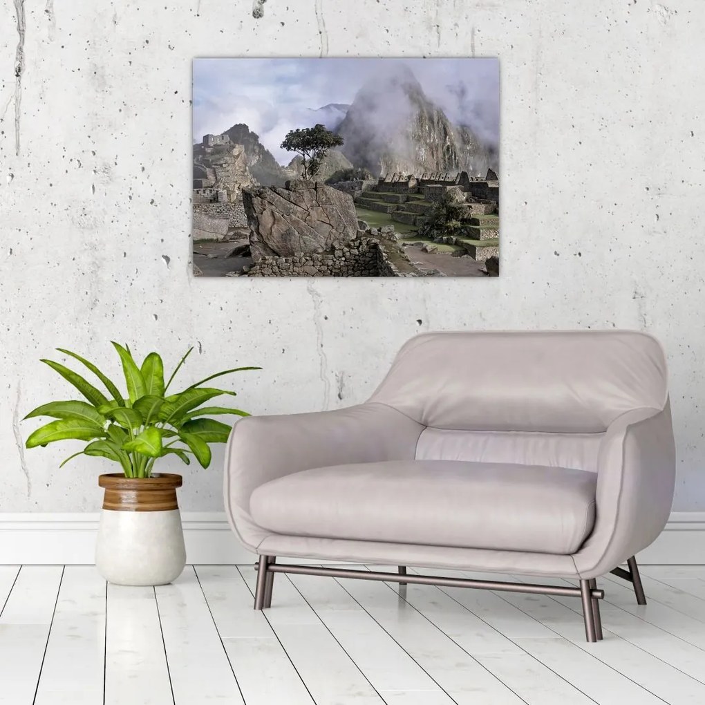 Sklenený obraz - Machu Picchu (70x50 cm)