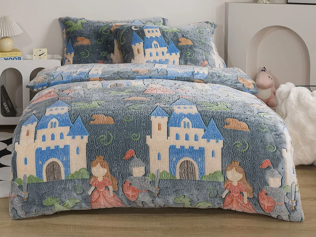 XPOSE® Mikroplyšové obliečky DRAČIA ROZPRÁVKA Exclusive (svietiaci efekt)